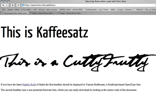 Webfonts in Aktion